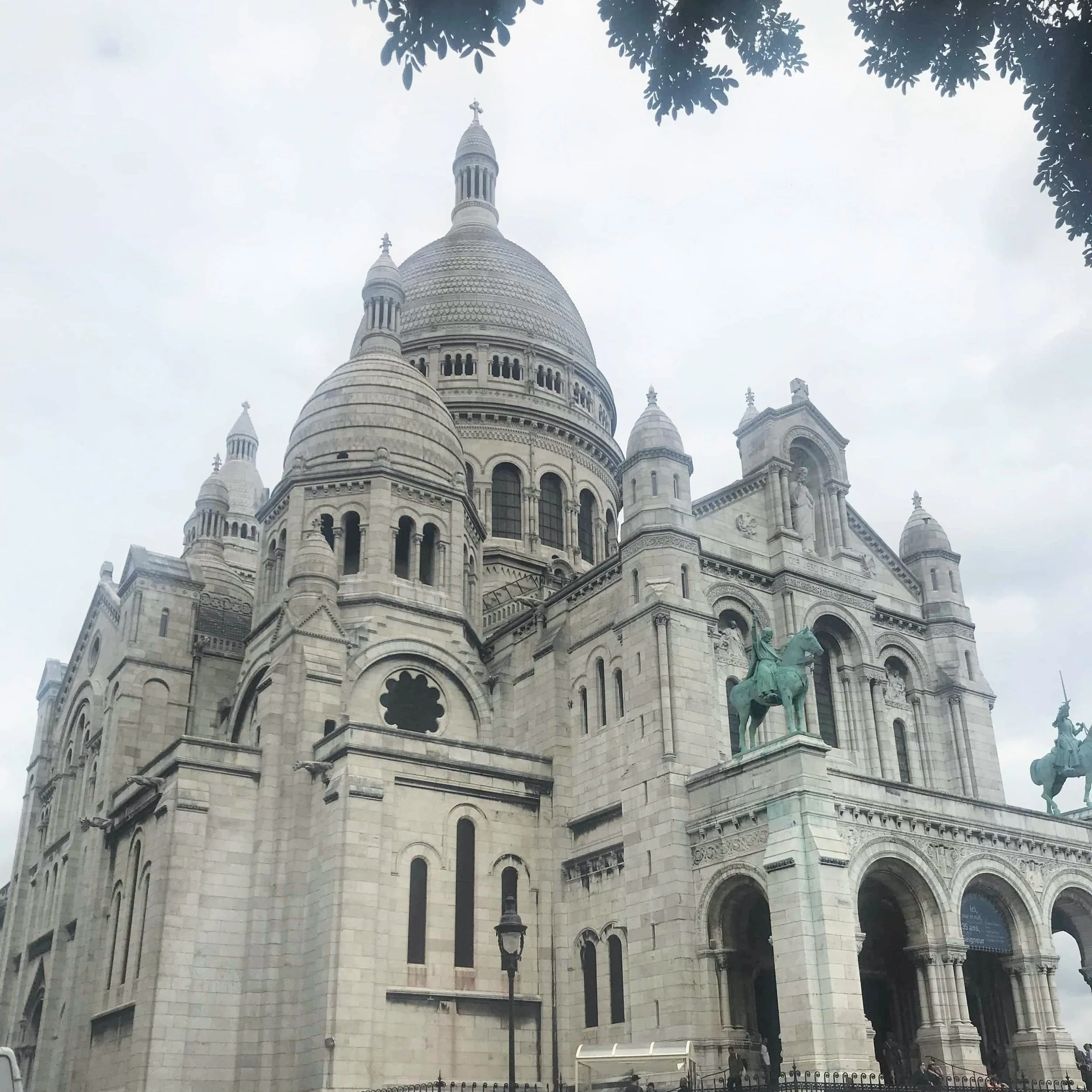 Sacre Couer Basilica in the Montmartre neighborhood of Paris.