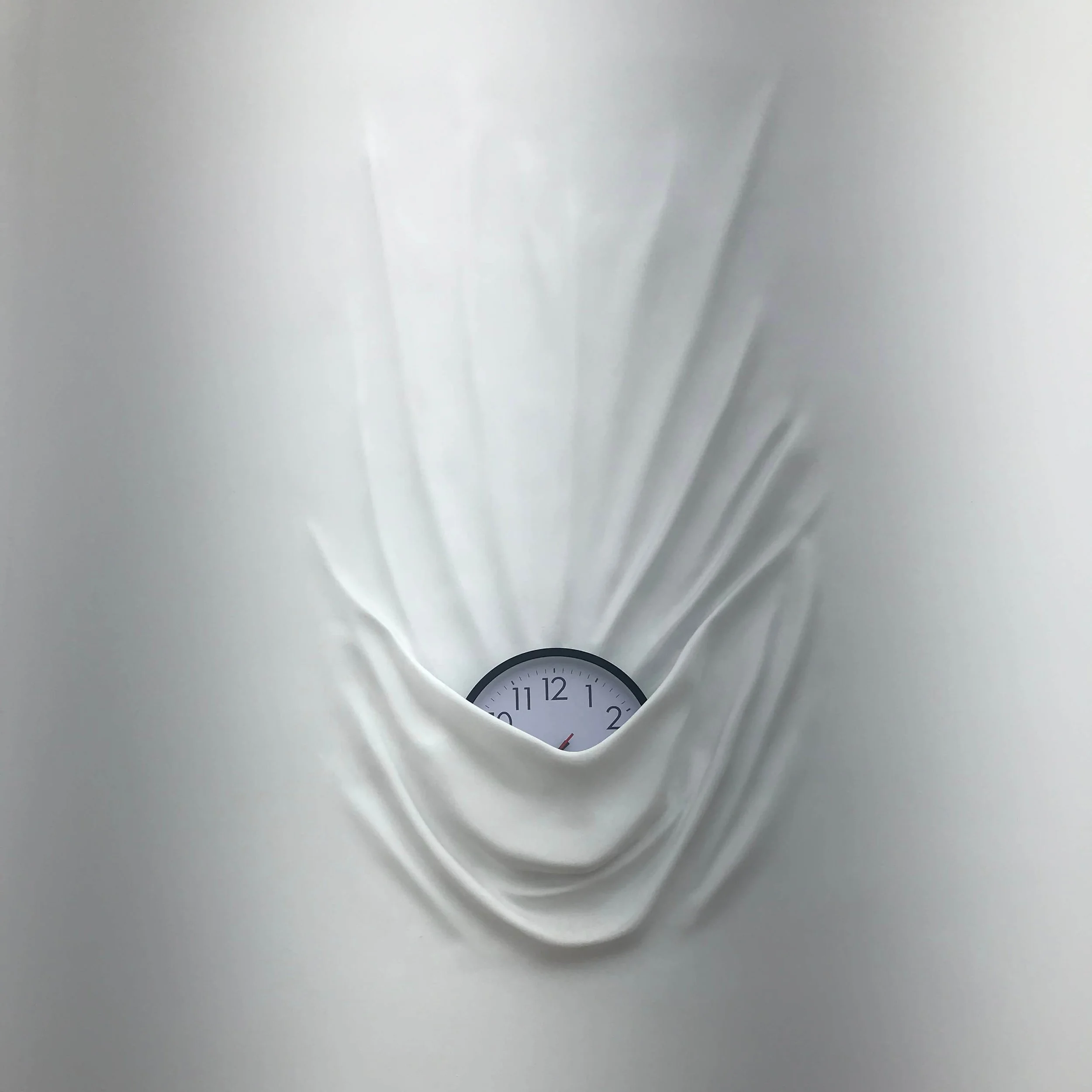 Falling Clock by Daniel Arsham at Moco Museum in Amsterdam.
