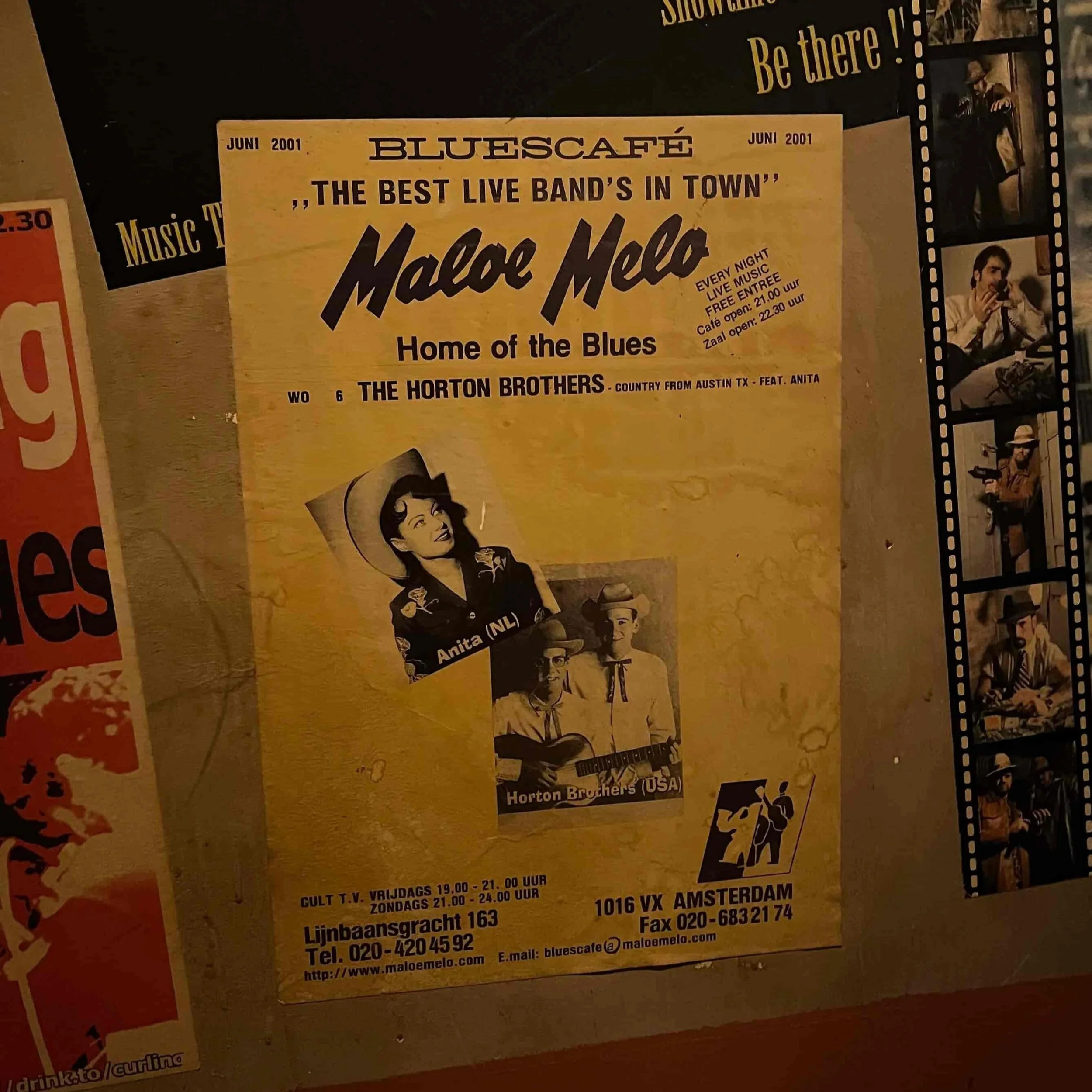 A poster for a blues show at Maloe Melo.