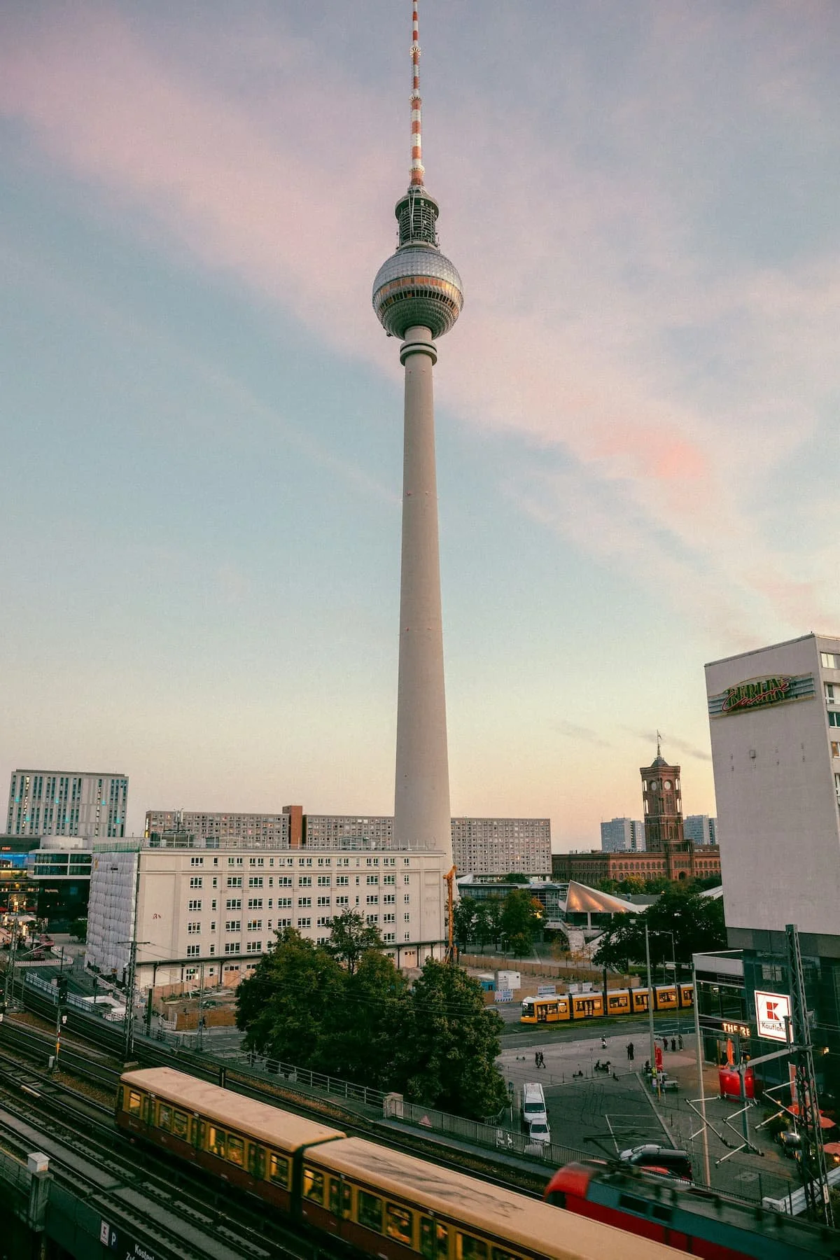 The iconic TV Tower in Alexanderplatz, Berlin.