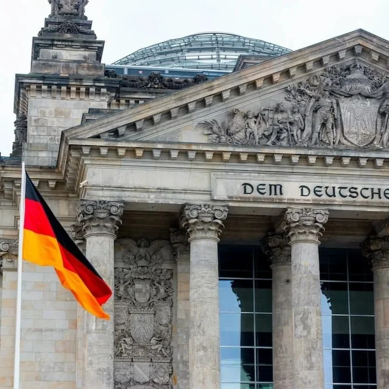 The Reichstag building in Berlin.