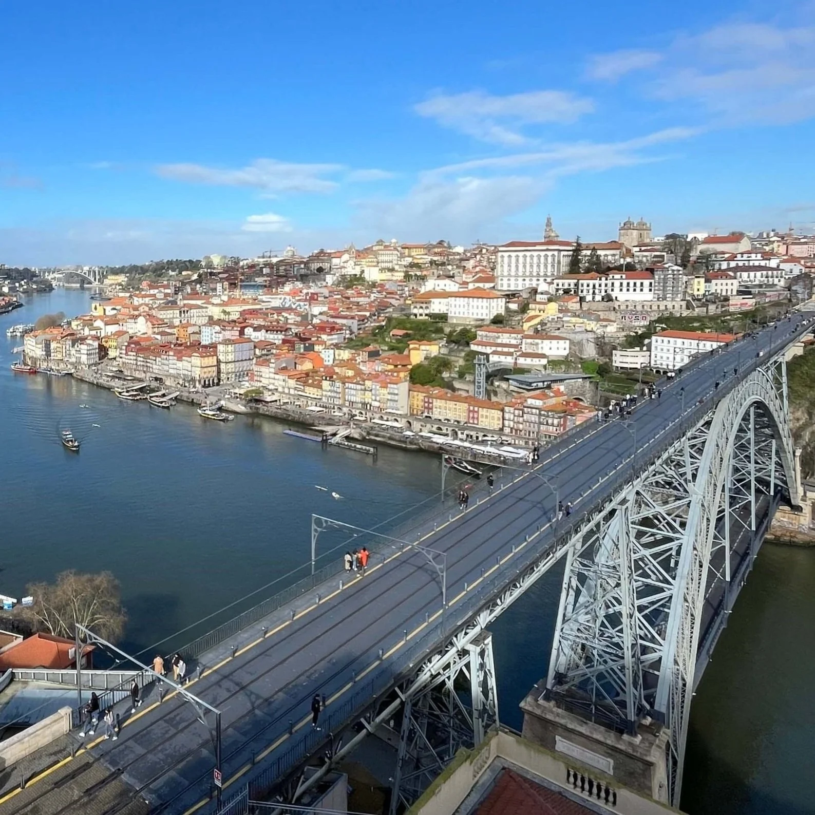 A view of Porto's Ribeira neighborhood from Miradouro da Serra do Pilar.