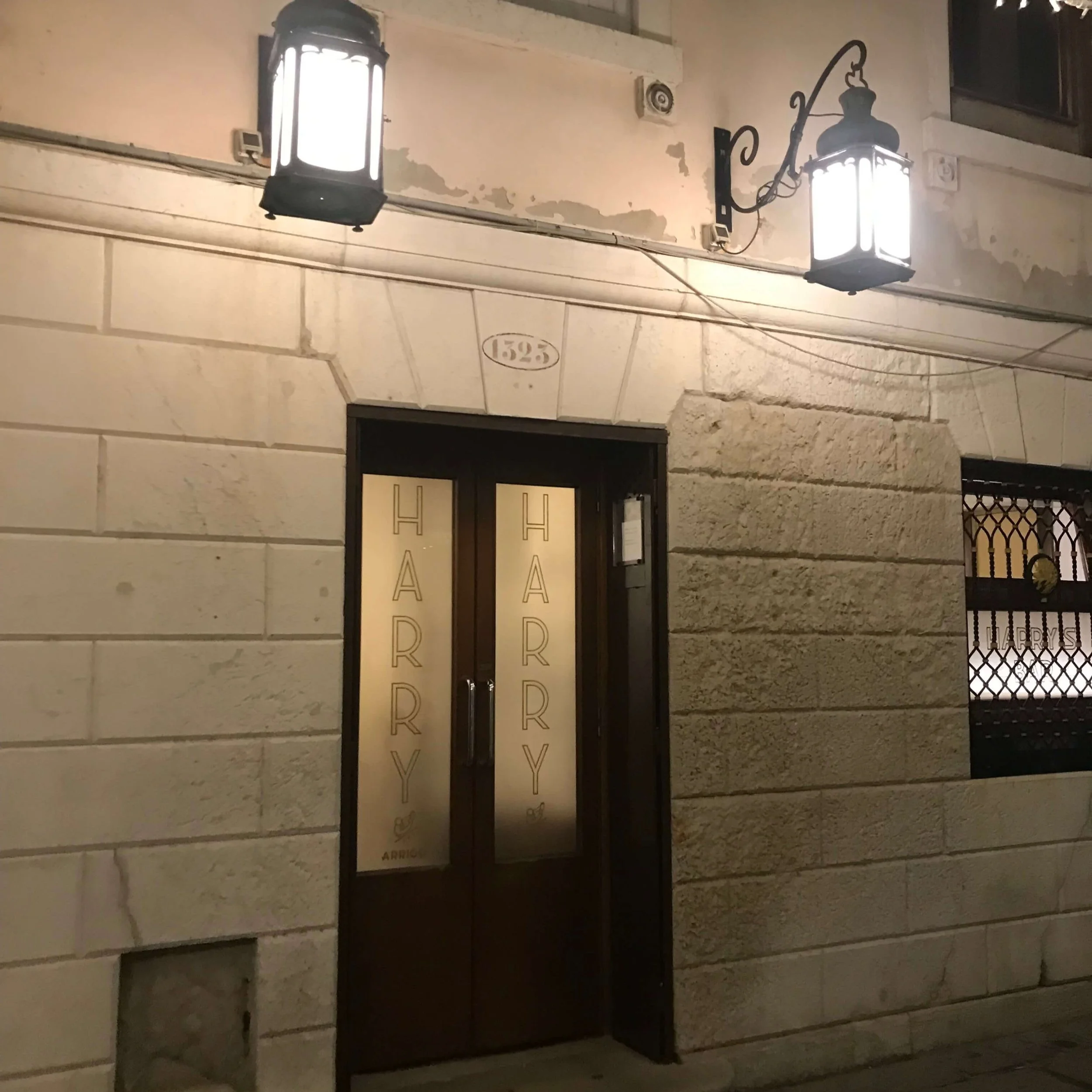 The exterior of Harry's Bar in Venice.