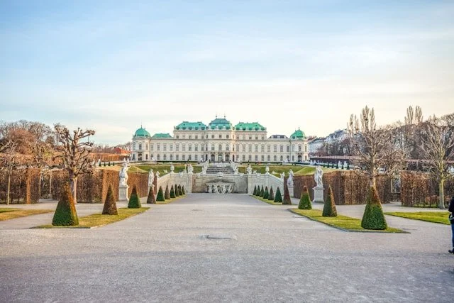 The Belvedere Museum gardens in Vienna