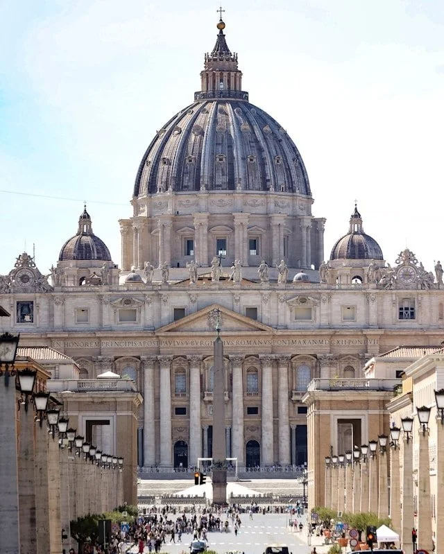 The exterior of St. Peter's Basilica.