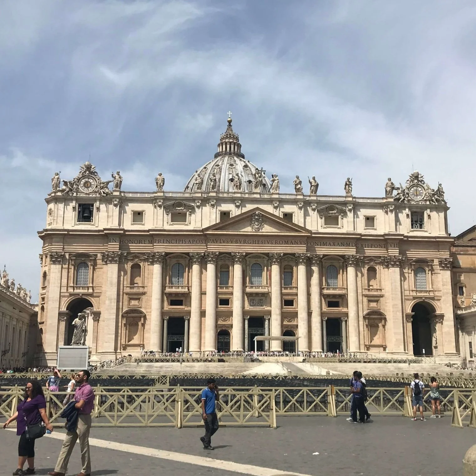 The exterior of St. Peter's Basilica.