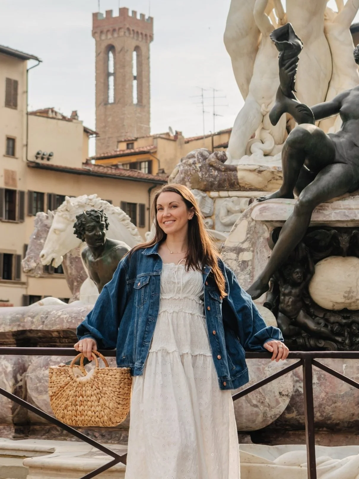 Angela at Neptune's Fountain Florence