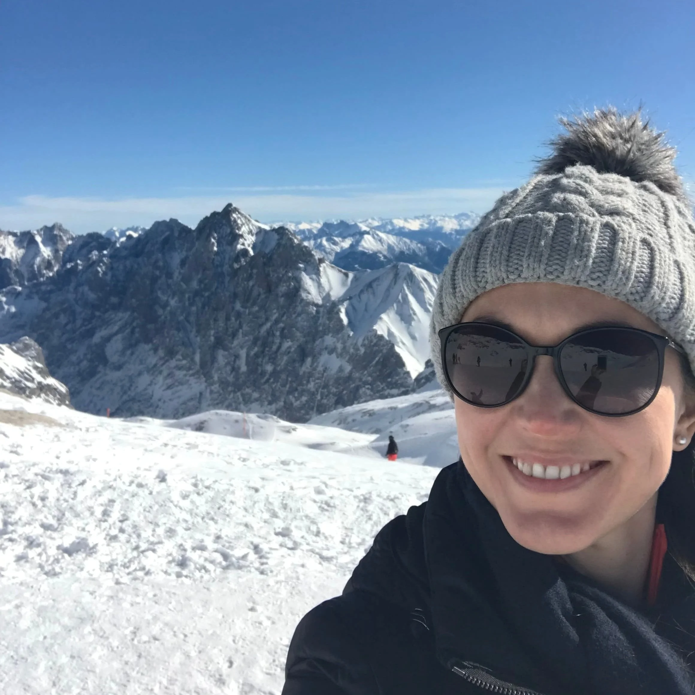 The author atop the Zugspitze in Garmisch-Partenkirchen, Germany.
