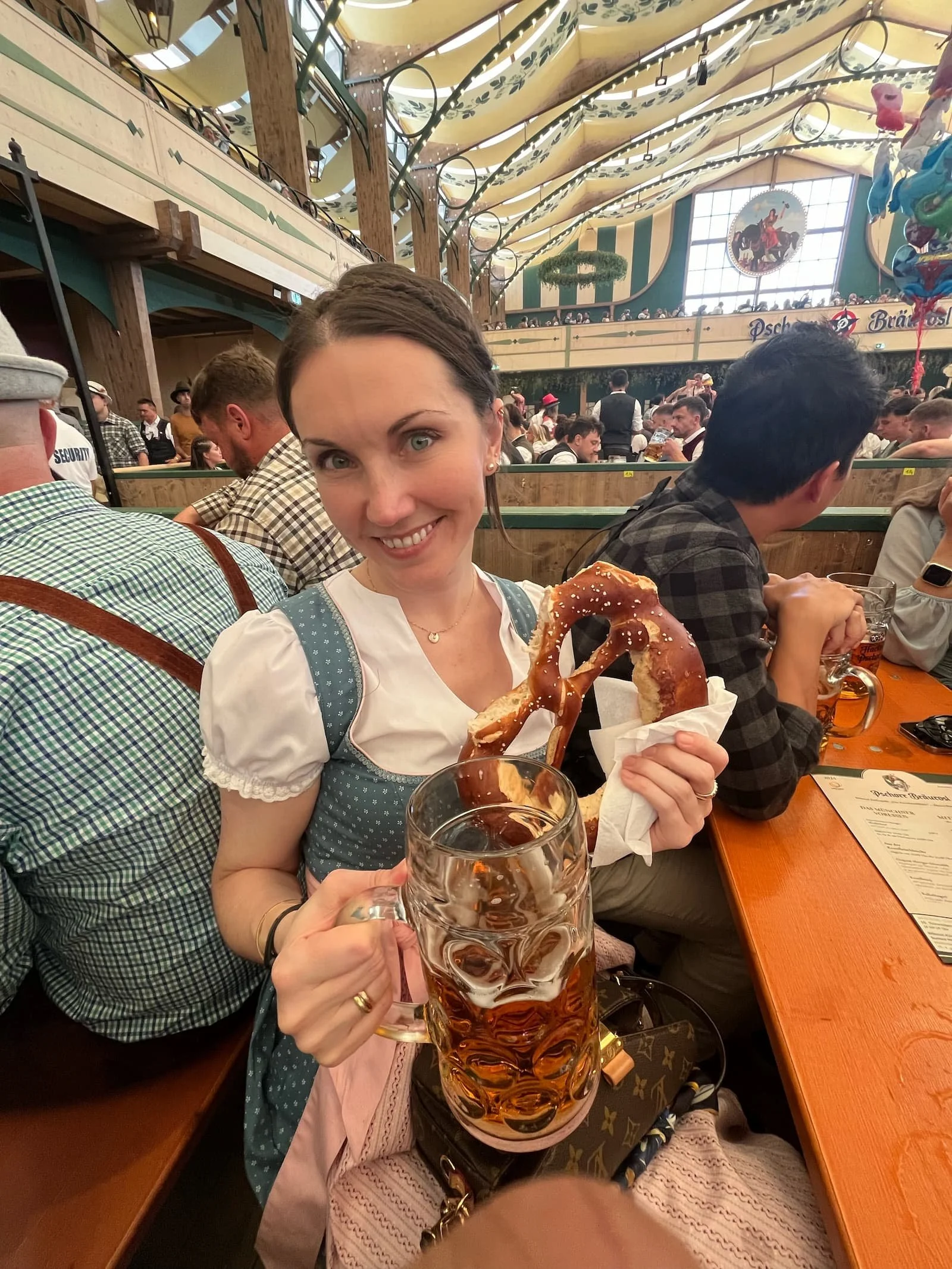 Angela at Oktoberfest in Munich, Germany.