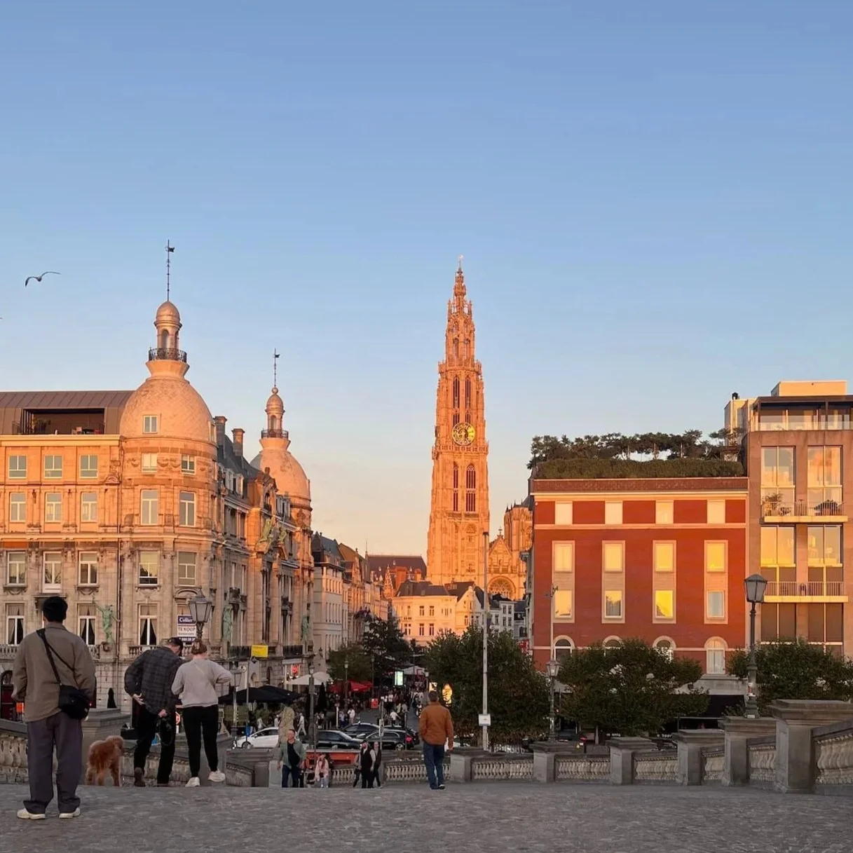 A view of the Cathedral Quarter just before dusk.