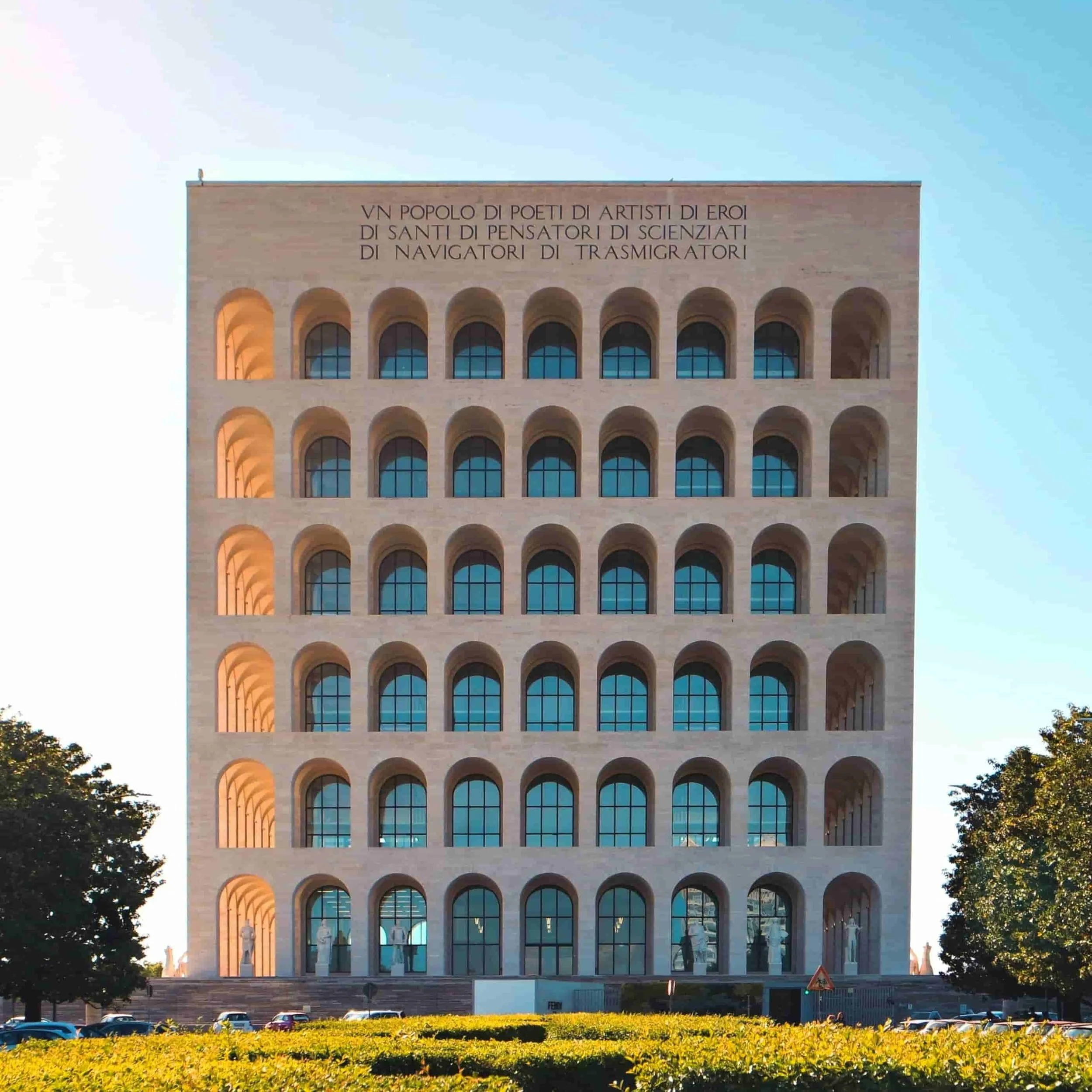 Palazzo della Civiltà Italiana, also known at the Colosseo Quadrato (Square Colosseum) outside Rome.