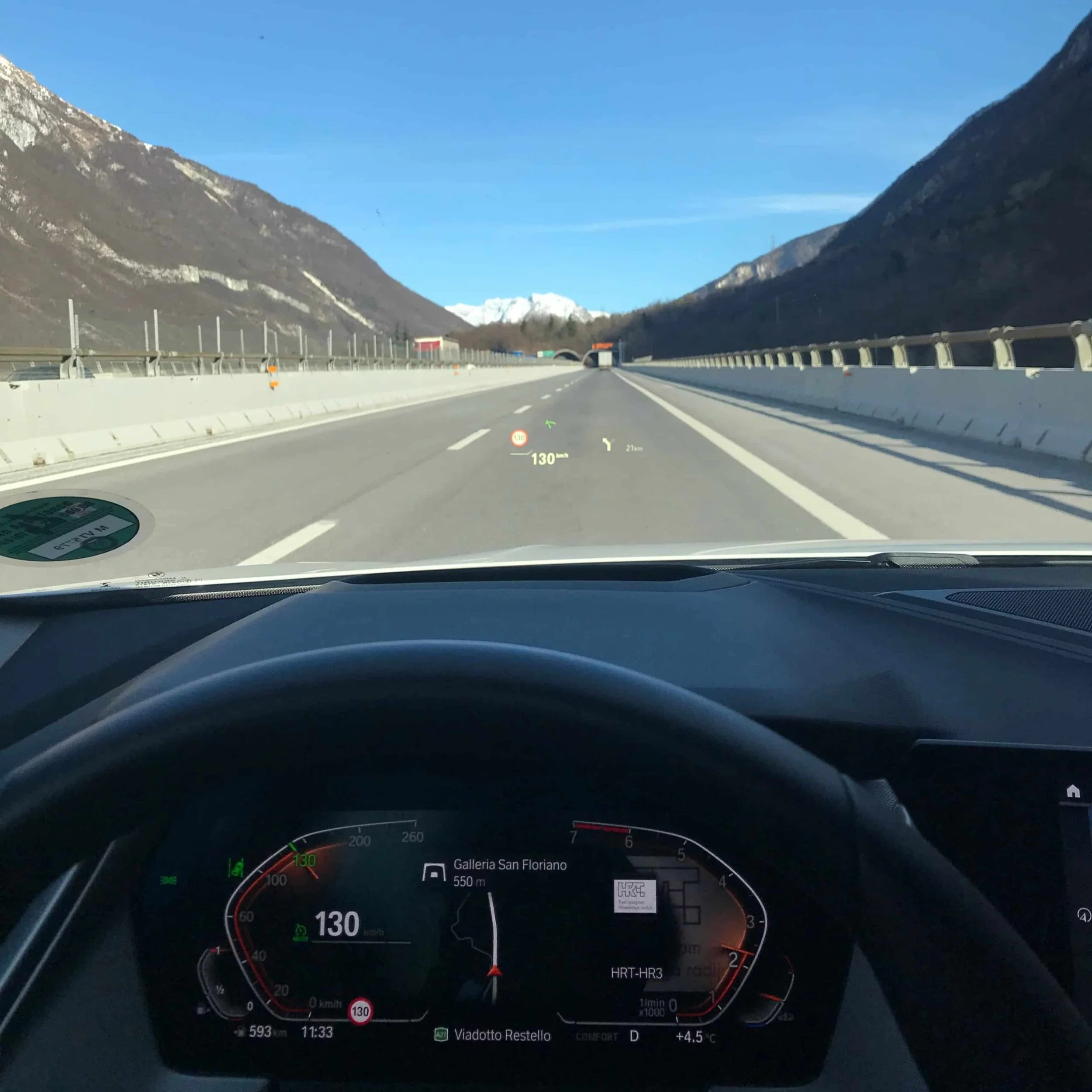 A first glimpse of the mountains on the drive from Venice to Cortina d'Ampezzo.