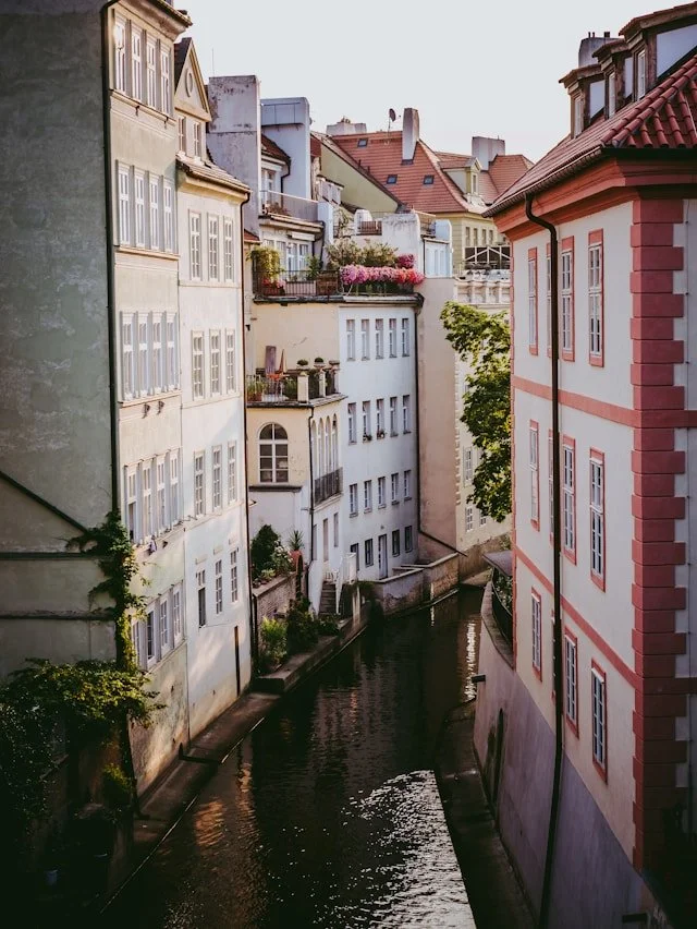 The Čertovka canal in Prague, Czech Republic.