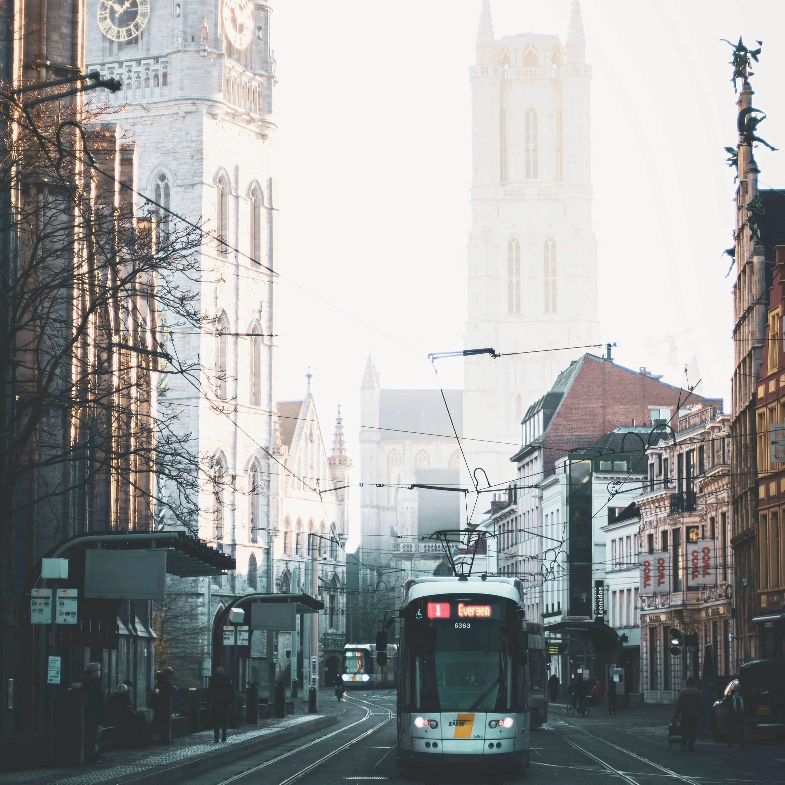 De lijn tram in Ghent, Belgium (1)