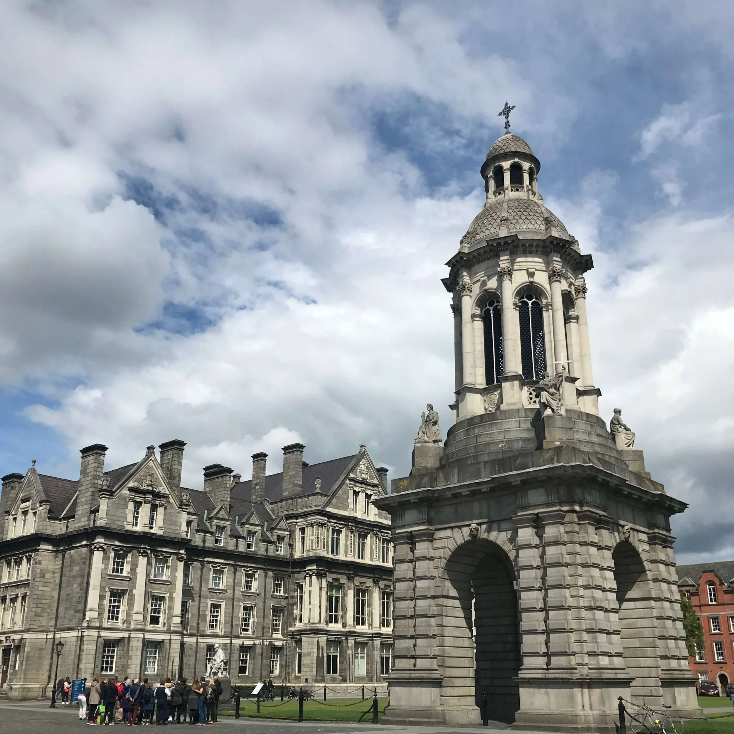 The exterior of Trinity College Dublin.