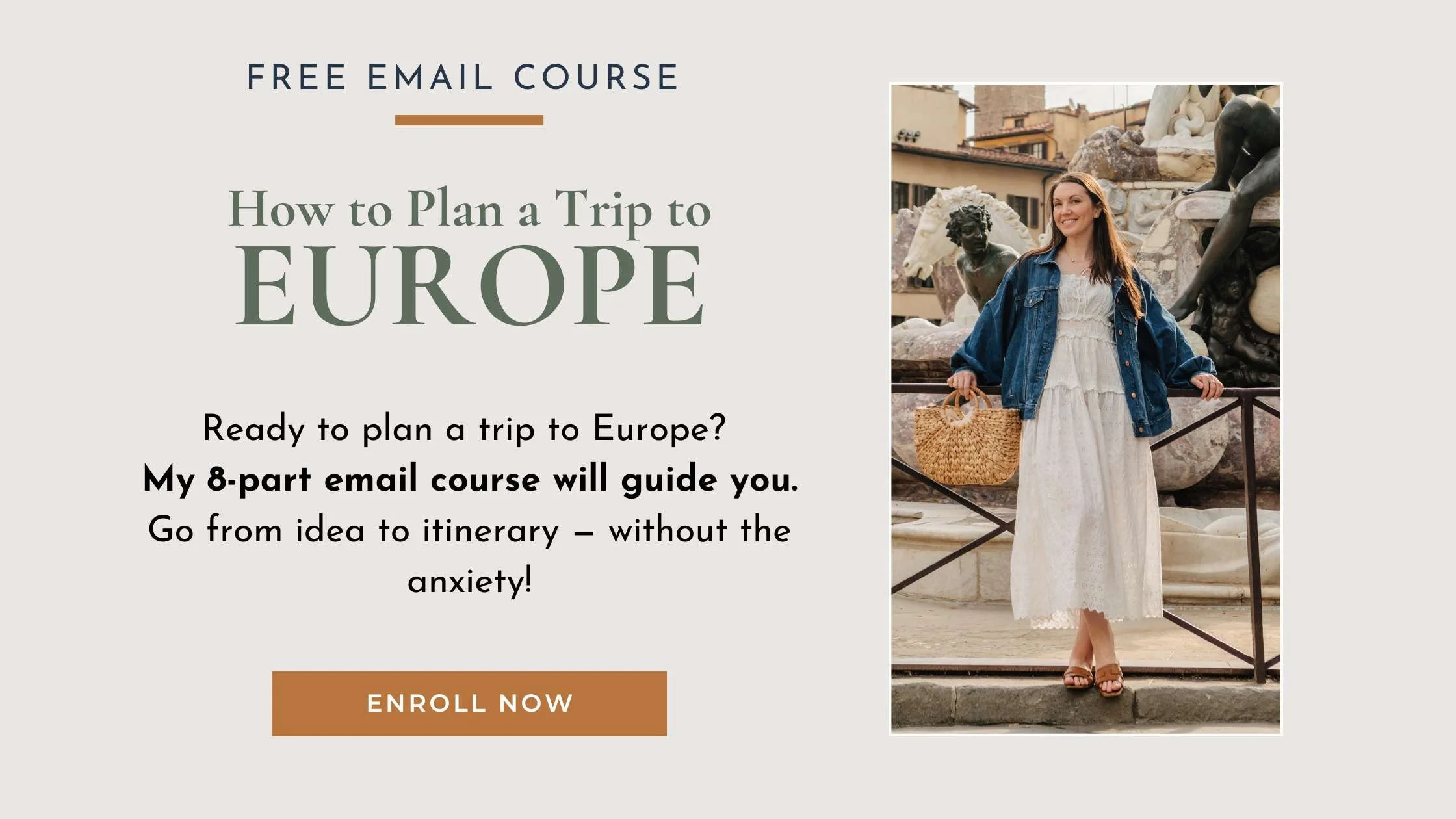 Plan your Europe trip with the Notes From Europe email course