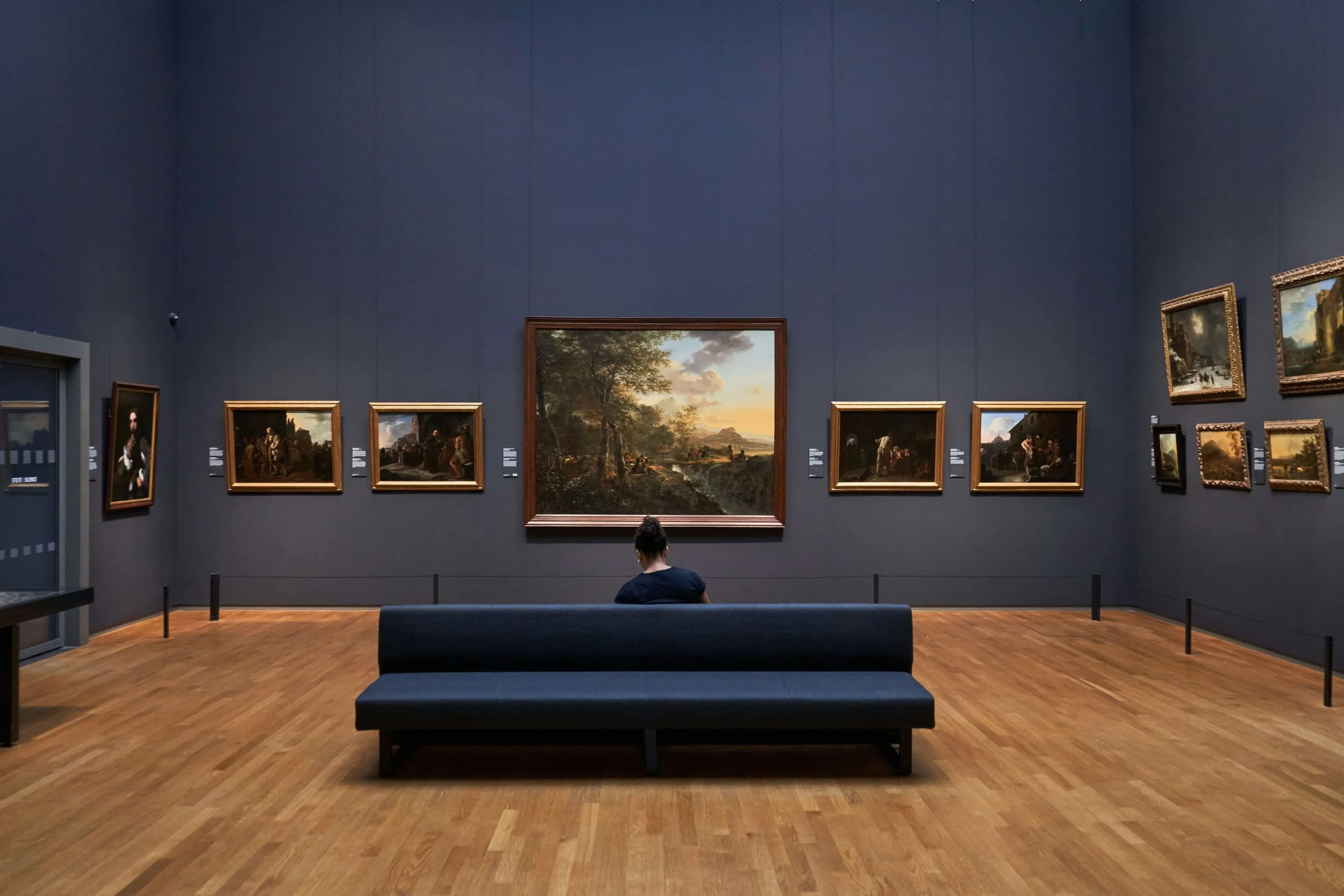 A small gallery off of the mail hall in the Rijksmuseum.