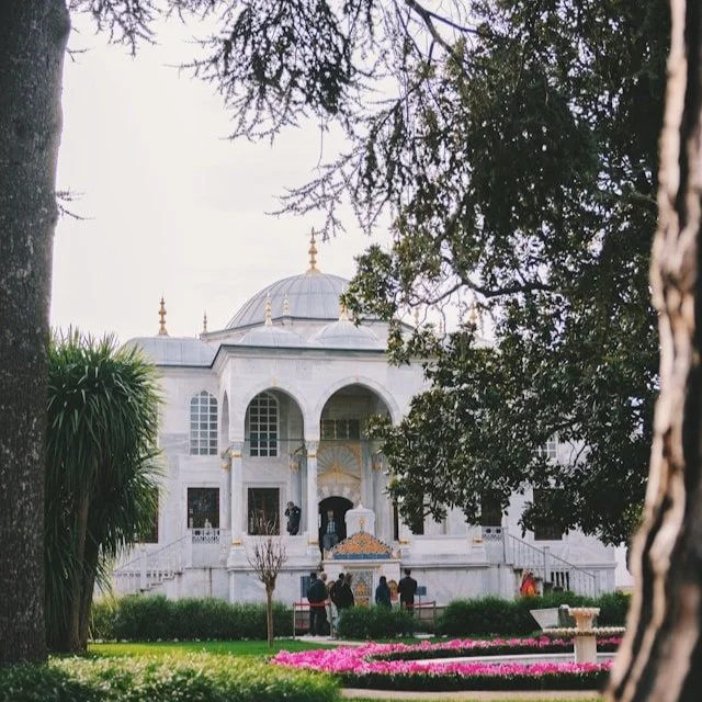 A view of Topkapi Palace from its gardens.