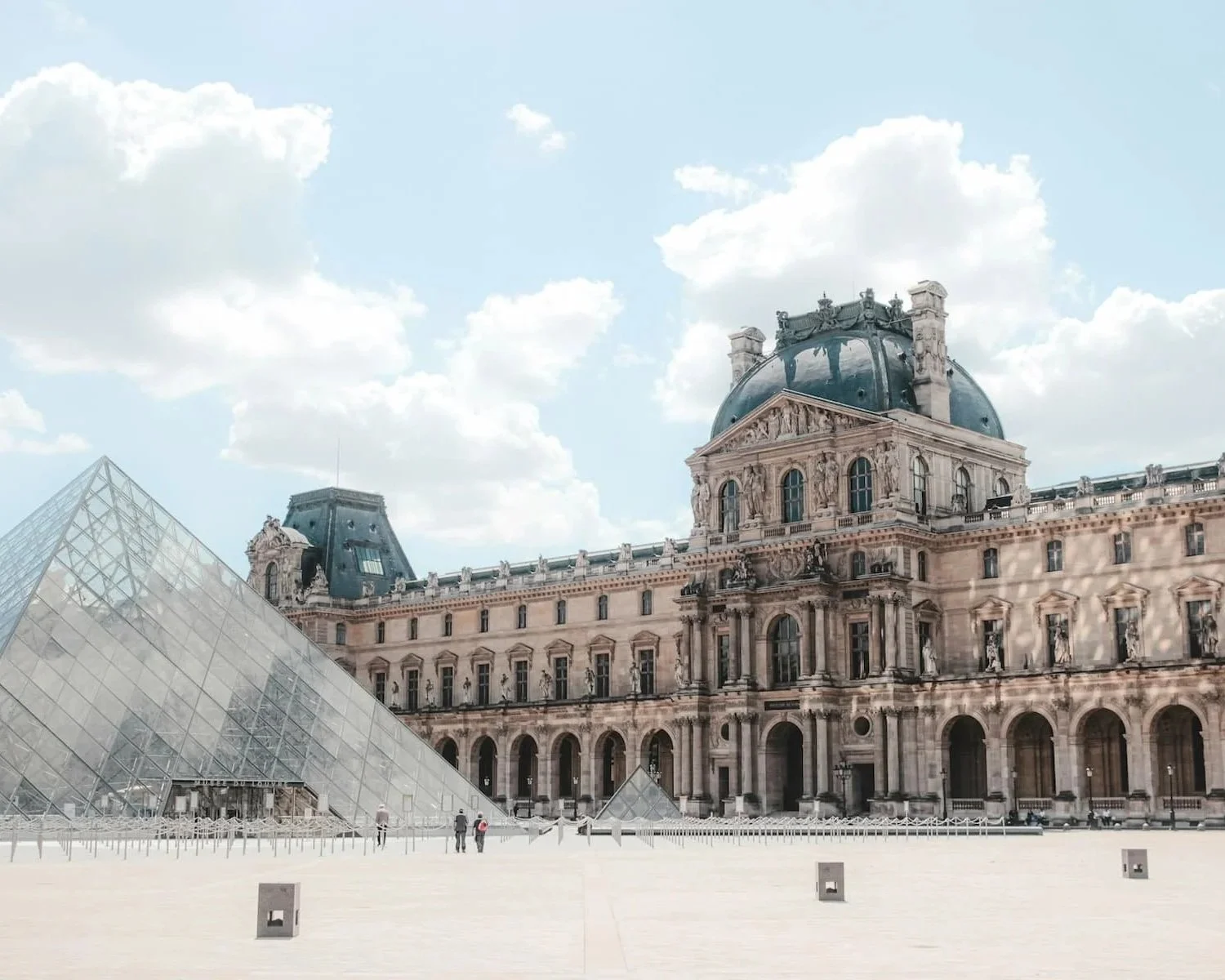 The entrance to the Louvre in Paris.