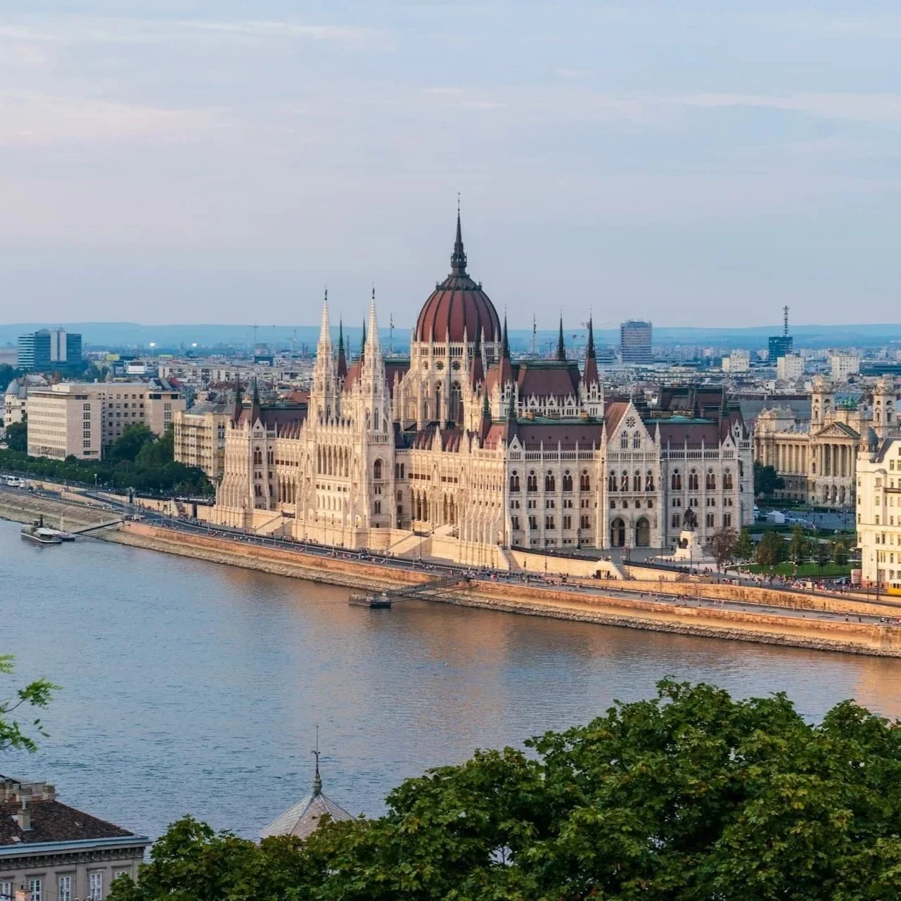 The Hungarian Parliament Building in Budapest.