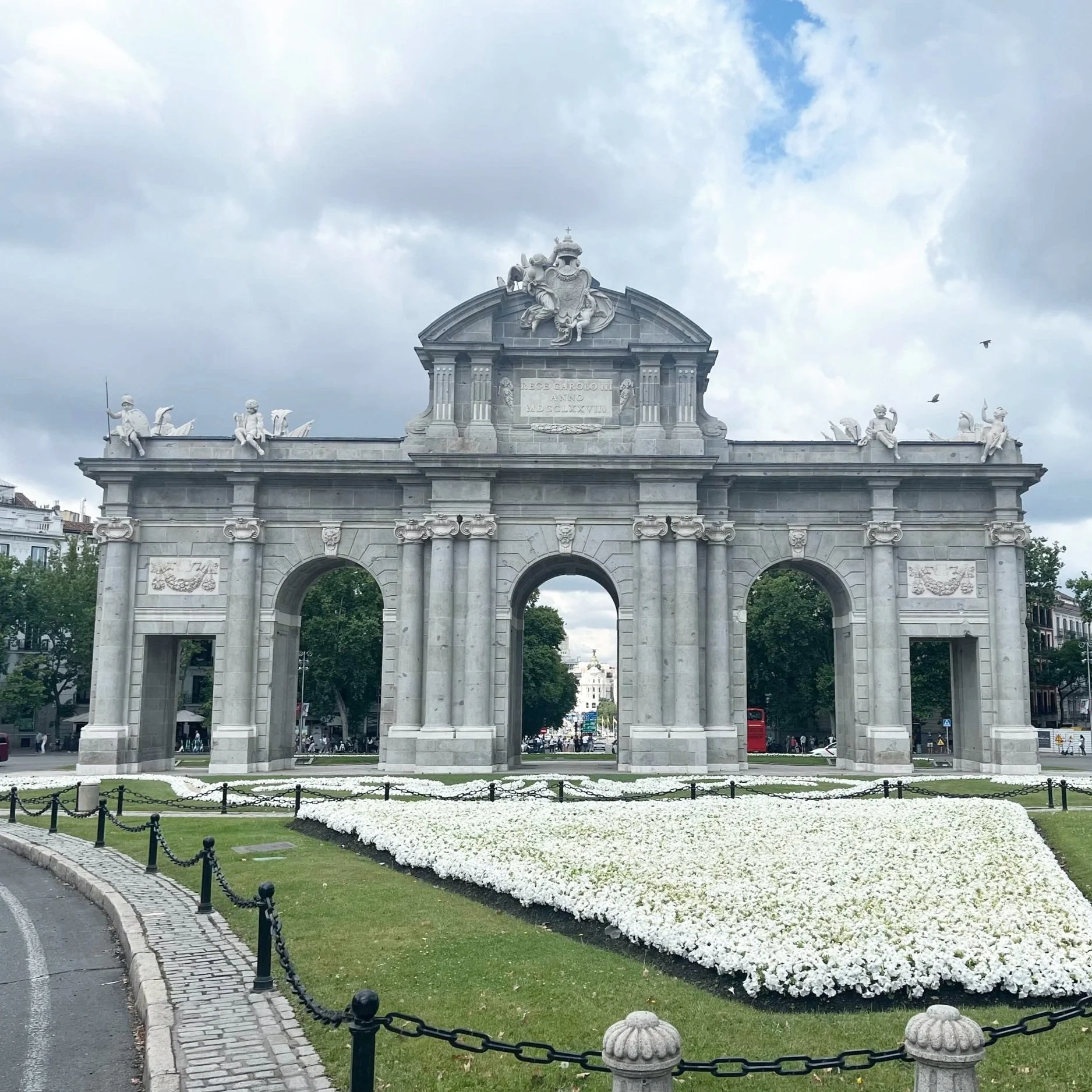 Puerta de Alcalá, at the northwestern entrance of Retiro Park.