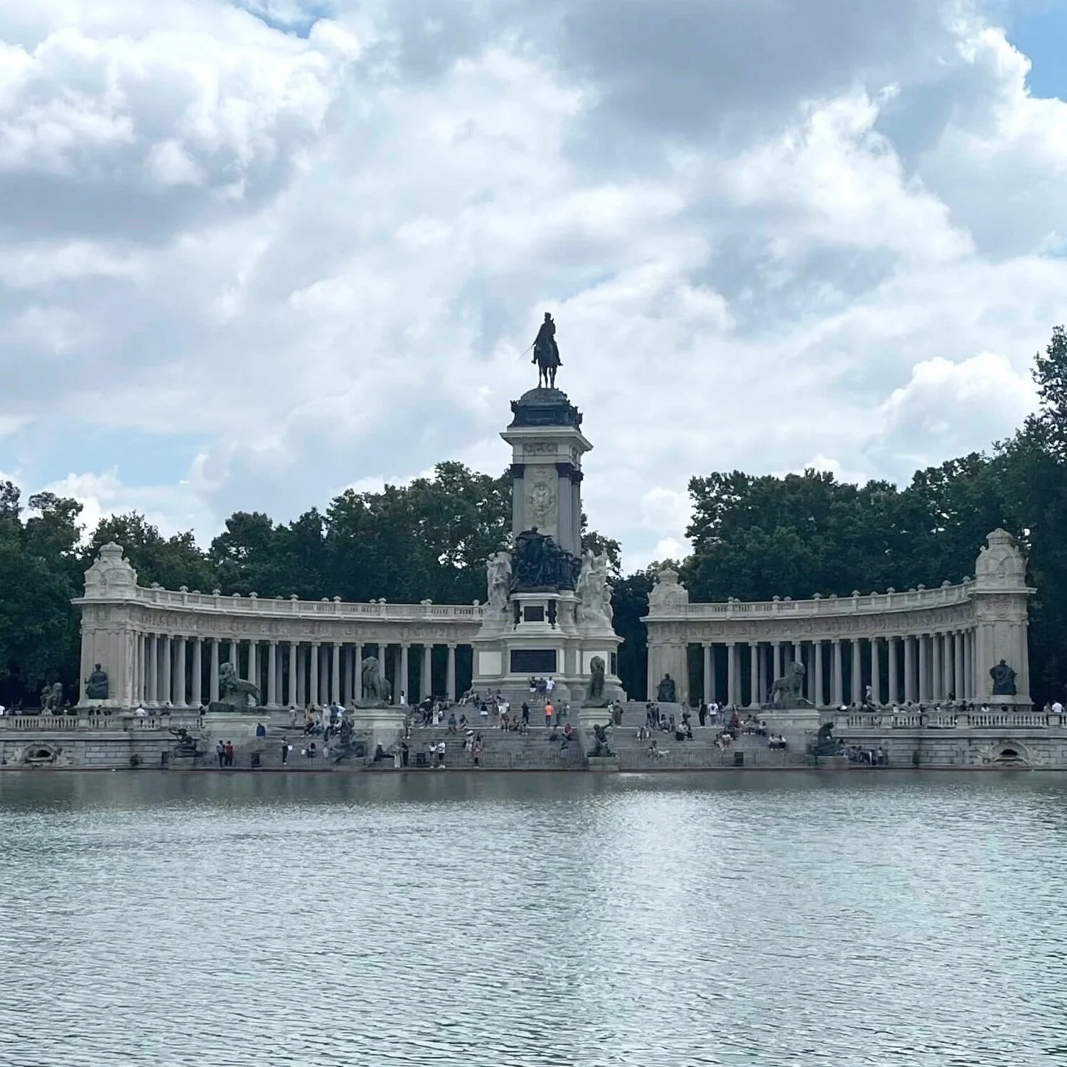 Madrid retiro park monument alfonso xii
