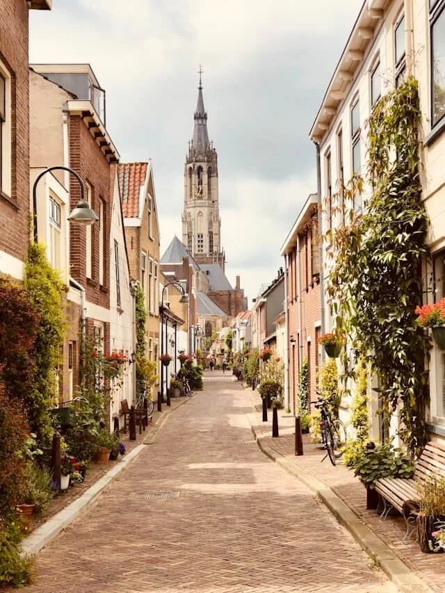 A street in Delft, Netherlands.