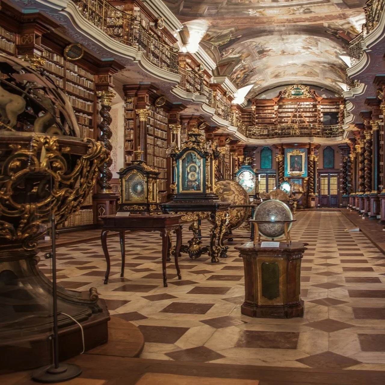 The extraordinary Klementinum Library.