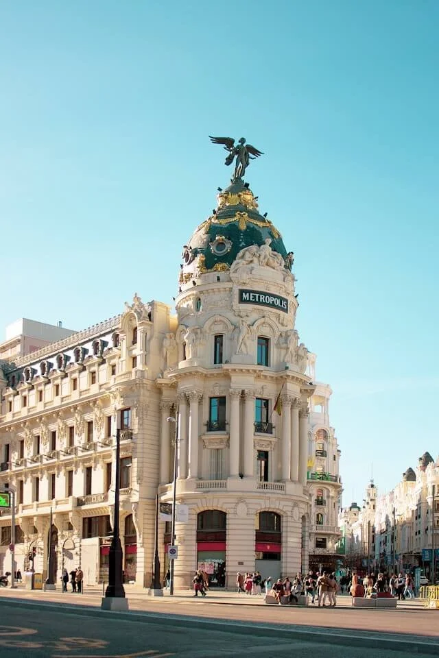 Gran Via in Madrid, Spain.