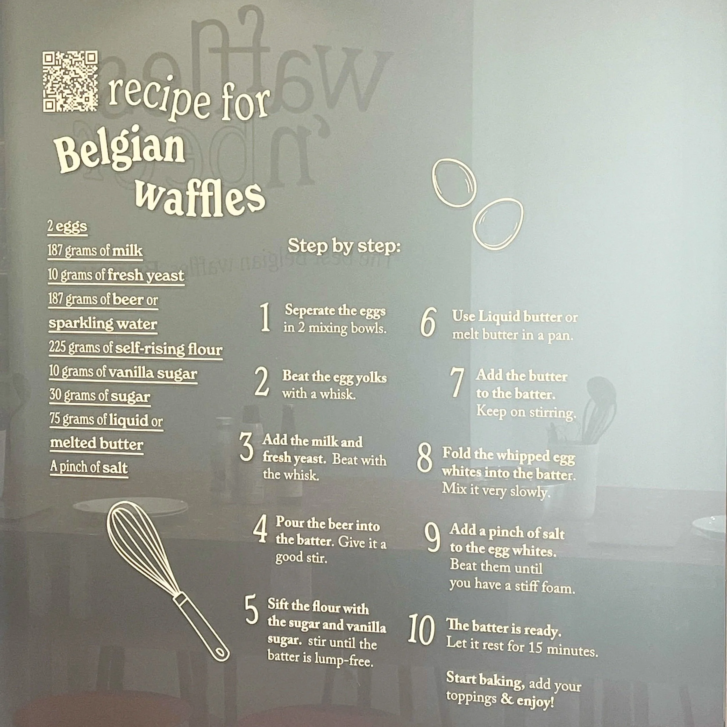 Waffles n beer ghent recipe mural